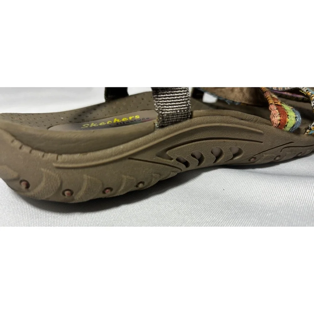 Skechers Reggae-Sew Me Sandals‎ MultiColor 7 Women's Strappy Outdoor Lifestyle
